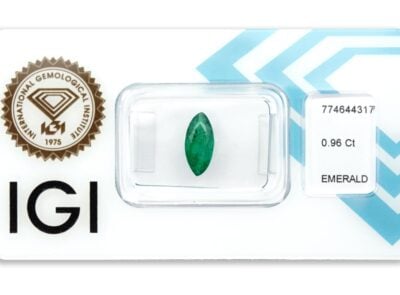 smaragd 0.96ct green s IGI certifikátem