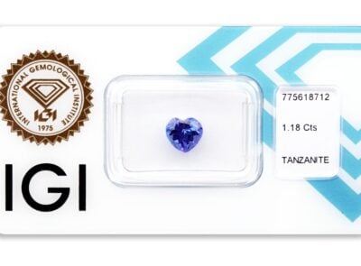 tanzanit 1.18ct deep violetish blue s IGI certifikátem