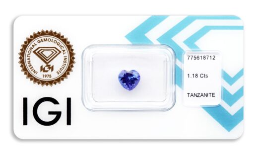tanzanit 1.18ct deep violetish blue s IGI certifikátem