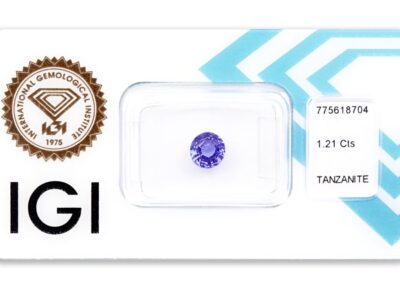 tanzanit 1.21ct deep violetish blue s IGI certifikátem