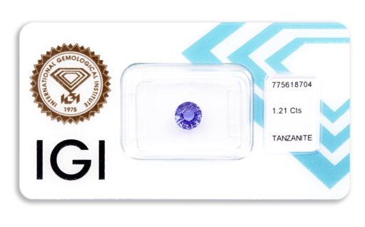 tanzanit 1.21ct deep violetish blue s IGI certifikátem