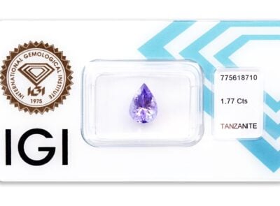 tanzanit 1.77ct deep violetish blue s IGI certifikátem