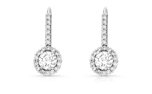 zlaté diamantové náušnice 0.76ct D/VVS1 s GIA certifikáty