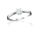 Diamantový prsten model VVDiamods 9 - 14k bílé zlato