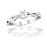 Diamantový prsten model VVDiamonds 49 - 14k bílé zlato