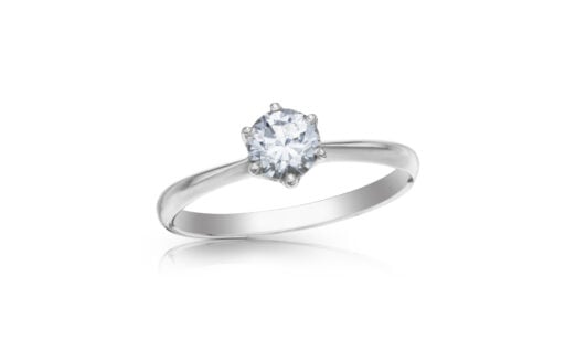 Diamantový prsten model VVDiamonds 81 - 14k bílé zlato