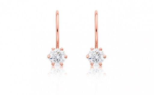 Diamantové náušnice model VVDiamonds 19 - 14k růžové zlato