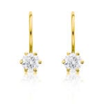 Diamantové náušnice model VVDiamonds 19 - 18k žluté zlato