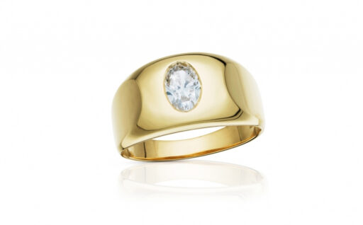 pánský zlatý prsten s diamantem 1.01ct K/VS2 s GIA certifikátem