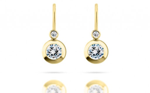 Diamantové náušnice model VVDiamonds 3 - 18k žluté zlato