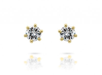 Diamantové náušnice model VVDiamonds 9 - 18 k žluté zlato