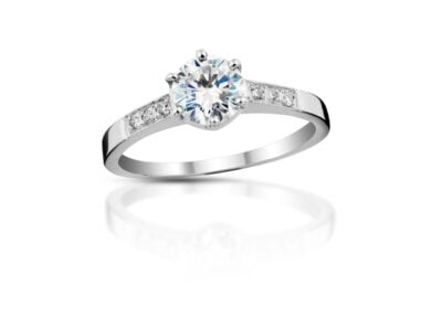 Diamantový prsten model VVDiamonds 33 - 14k bílé zlato