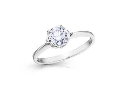 Diamantový prsten model VVDiamonds 82 - 14k bílé zlato