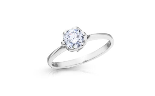 Diamantový prsten model VVDiamonds 82 - 14k bílé zlato