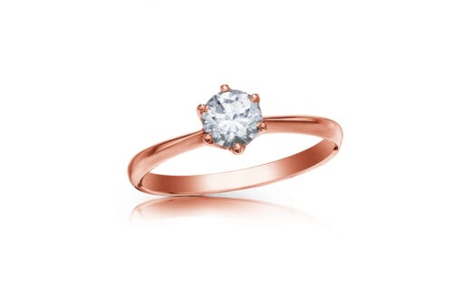 Diamantový prsten model VVDiamonds 81 - 14k růžové zlato