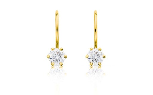 Diamantové náušnice model VVDiamonds 19 - 18k žluté zlato