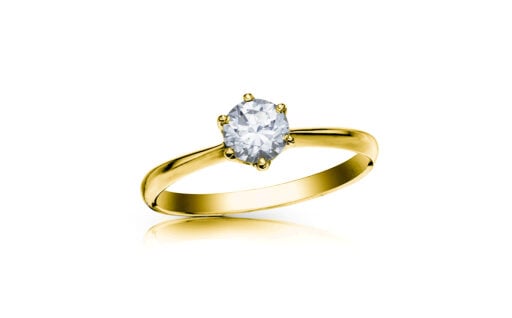 Diamantový prsten model VVDiamonds 81 - 18k žluté zlato
