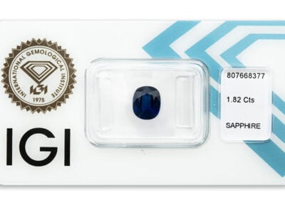 safír 1.82ct deep blue (původ: Šrí Lanka) s IGI certifikátem