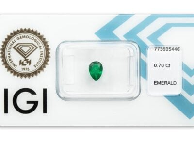 smaragd 0.70ct green s IGI certifikátem