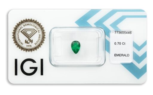 smaragd 0.70ct green s IGI certifikátem