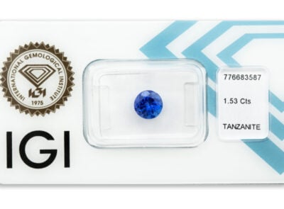 tanzanit 1.53ct deep violetish blue s IGI certifikátem
