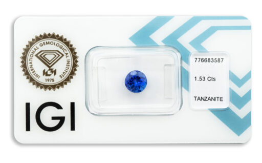tanzanit 1.53ct deep violetish blue s IGI certifikátem