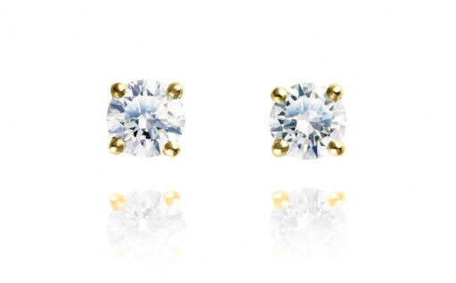 zlaté diamantové náušnice 1.18ct H/VS2 s GIA certifikáty