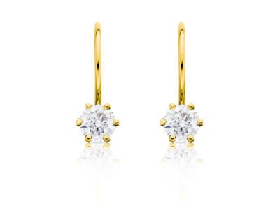 Diamantové náušnice model VVDiamonds 19 - 18k žluté zlato