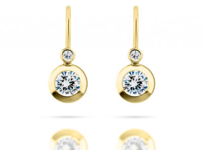 Diamantové náušnice model VVDiamonds 3 - 18k žluté zlato