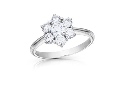 zlatý prsten s diamantem 0.36ct E/VVS1 s GIA certifikátem (celkem 0.98ct diamantů)