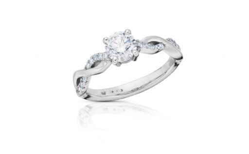 Diamantový prsten model VVDiamonds 63 - 14k bílé zlato