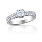 Diamantový prsten model VVDiamonds 51 - 14k bílé zlato