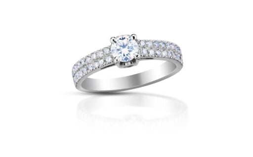 Diamantový prsten model VVDiamonds 51 - 14k bílé zlato